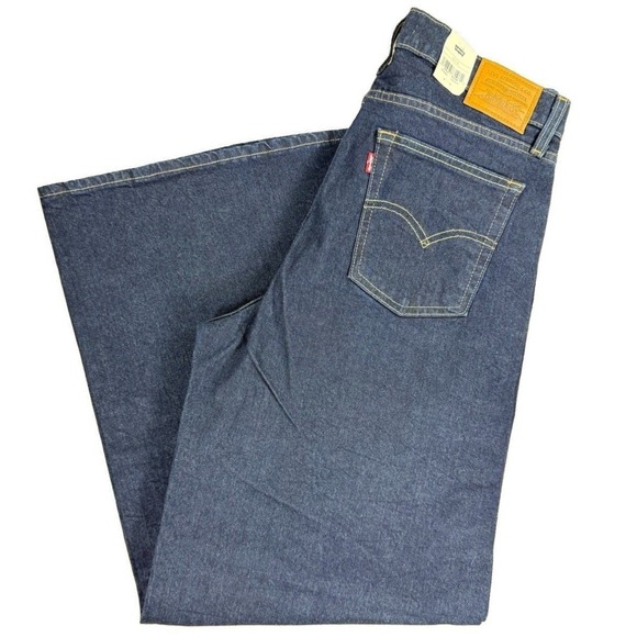 Levi's Denim - Levi's 728 Jeans Women's 32x32 Premium High-Rise Wide Leg Denim Stretch Blue NWT